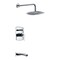 Anzzi Tempo 1-Handle 1-Spray Tub and Shower Faucet in Polished Chrome L-AZ026 - alternate 1